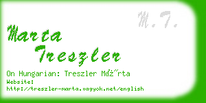 marta treszler business card